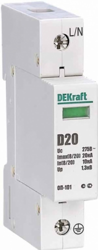 Schneider electric DEKraft Ограничитель перенапряжений 1P 20кА класс D 275В