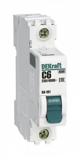 Systeme (Schneider) Electric Автоматический выключатель DEKraft 1Р 6А х-ка C ВА-101 4,5кА