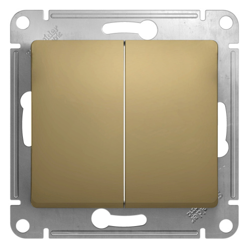 Systeme (Schneider) Electric GLOSSA 2-клавишный ВЫКЛЮЧАТЕЛЬ, сх.5, ТИТАН