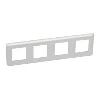 Legrand Рамка пластиковая горизонтальная Mosaic 4Х2 модуля Алюминий