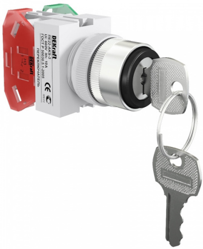 Schneider electric DEKraft Перекл. на 3 пол. прав. без фикс. I-O-II с ключ. AKSR-3 D22 ПЕ-22