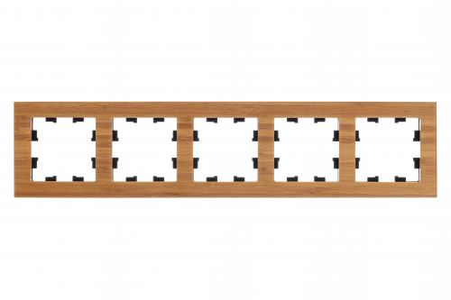 Systeme (Schneider) Electric ATLASDESIGN NATURE 5-постовая РАМКА, ДЕРЕВО БАМБУК ATN353205