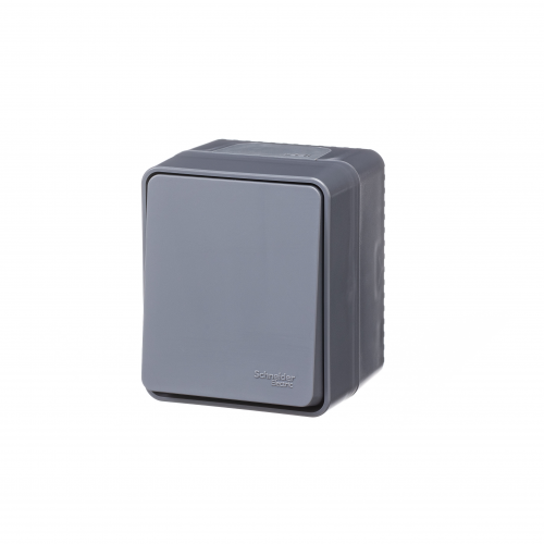 Systeme (Schneider) Electric AtlasDesign PROFI IP54 О/У 1-клавишный кнопочный ВЫКЛЮЧАТЕЛЬ 10 АХ, АНТРАЦИТ ATN544015