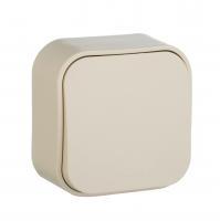 Quteo Выключатель 1 кл. прох. крем Legrand