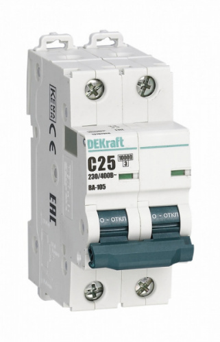 Schneider electric DEKraft Авт. выкл. 2P 25A х-ка C ВА-105 10кА