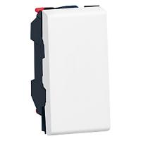 Legrand Кнопочный выключатель - Программа Mosaic - 1 модуль - 6 A - белый
