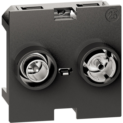 LIVING NOW.Розетка телевизионная-спутниковая TV-SAT "звезда" 2 модуля.