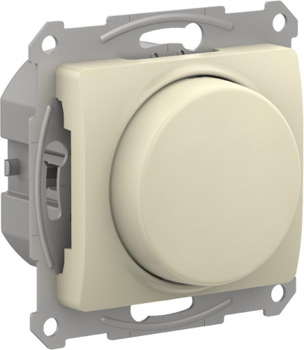 Systeme (Schneider) Electric GLOSSA СВЕТОРЕГУЛЯТОР (диммер) повор-нажим, LED, RC, 400Вт, мех., БЕЖЕВЫЙ